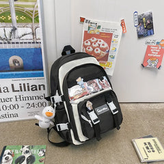 Waterproof Women's School Bag Candy Backpack Large Capacity Backpack