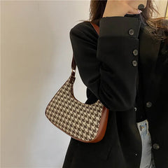 Retro Print One Shoulder Small Square Bag Casual Female Underarm Bag
