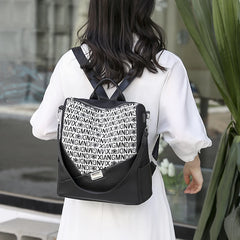 Splicing Ladies Backpack Large Capacity School Bag