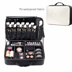 Professional Makeup Bag Women Cosmetic Bags Case Oxford/Leather