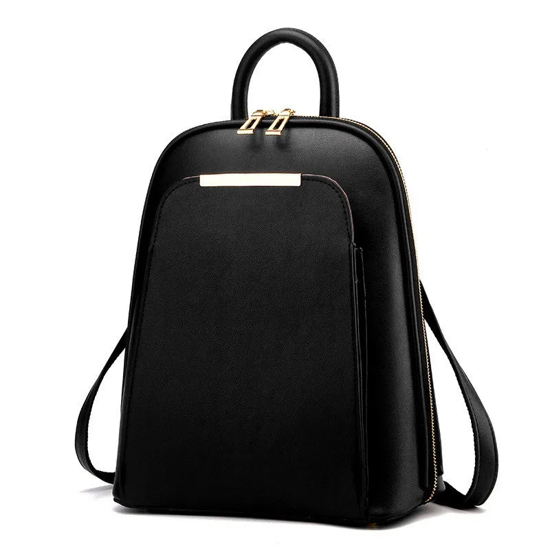 PU Leather Backpack Women Teenage Girls School Shoulder Bag Female Backpacks