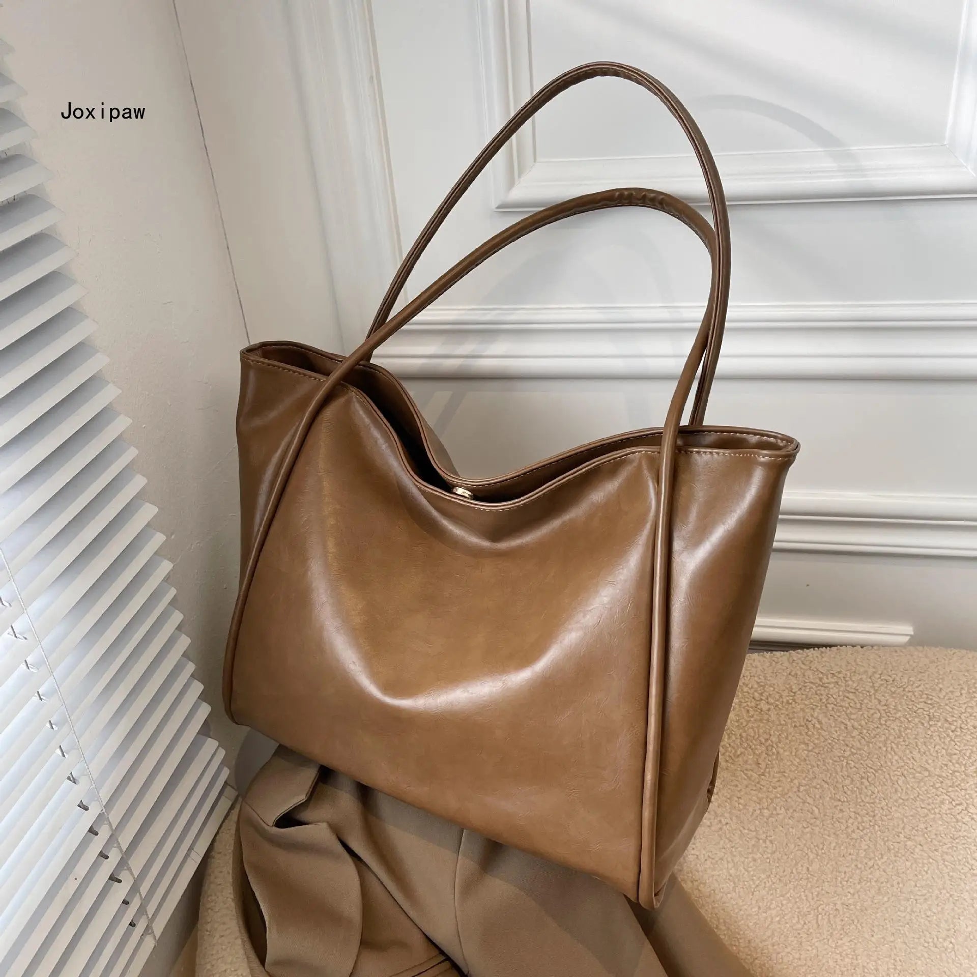Vintage Large Capacity Shoulder Bag for Women, Casual Tote Handbag