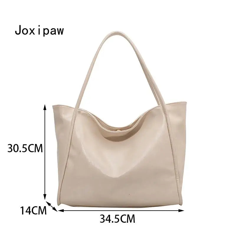 Vintage Large Capacity Shoulder Bag for Women, Casual Tote Handbag