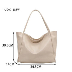Vintage Large Capacity Shoulder Bag for Women, Casual Tote Handbag