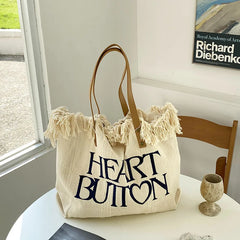Retro Casual Canvas Shoulder Bag Large Capacity Women's Bag Travel Bag