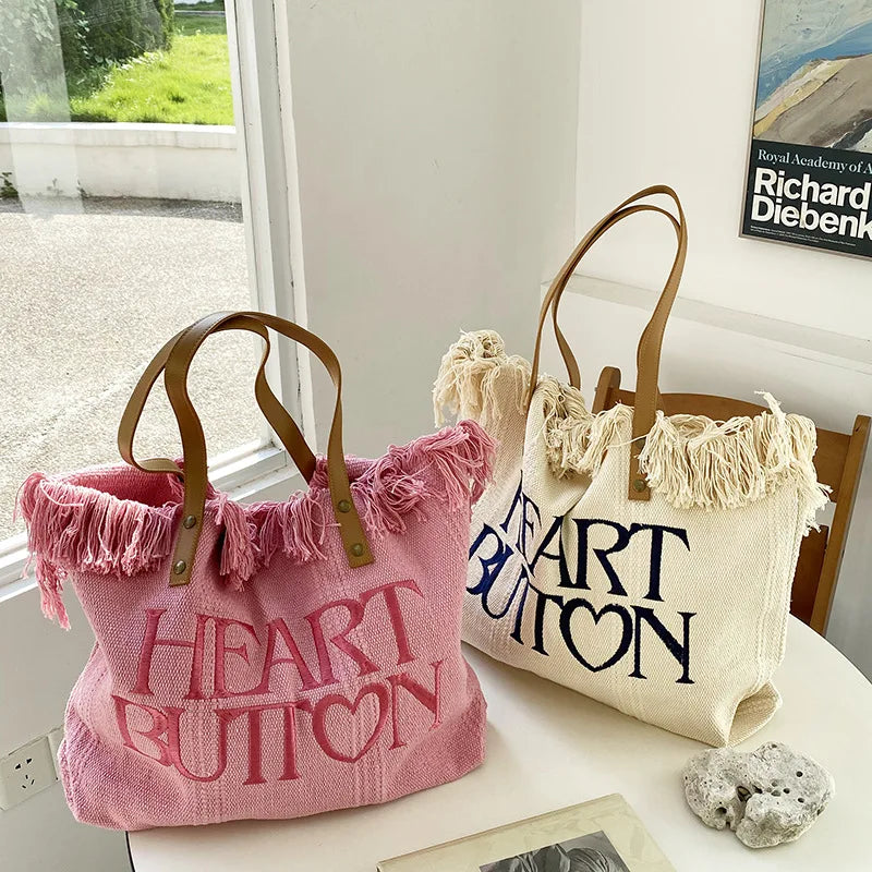 Retro Casual Canvas Shoulder Bag Large Capacity Women's Bag Travel Bag