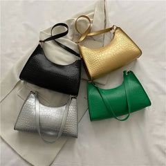Retro Solid Shoulder Small Square Bag