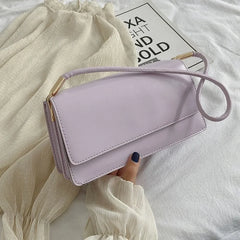 Retro Underarm Bag PU Leather Wallet for Lipstick Makeup Phone