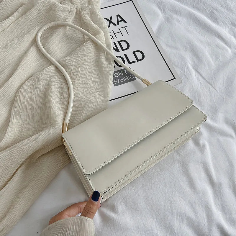 Retro Underarm Bag PU Leather Wallet for Lipstick Makeup Phone