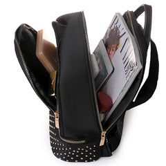 Vintage Oxford Cloth Rivet Women Backpack