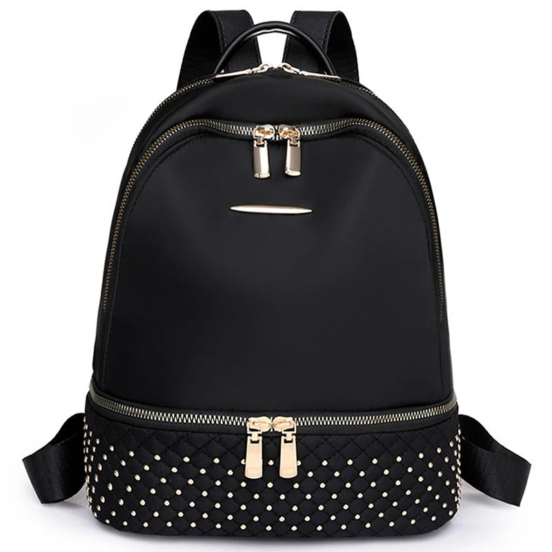 Vintage Oxford Cloth Rivet Women Backpack