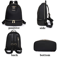 Vintage Oxford Cloth Rivet Women Backpack