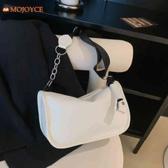 Retro Women Crossbody Bags Solid Chain Shoulder Bags Ladies Handbag