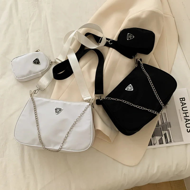 Retro Crossbody Bags Crescent Chain Shoulder Bags