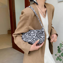 Retro Women Handbag Personalized Printed Underarm Shoulder Bag