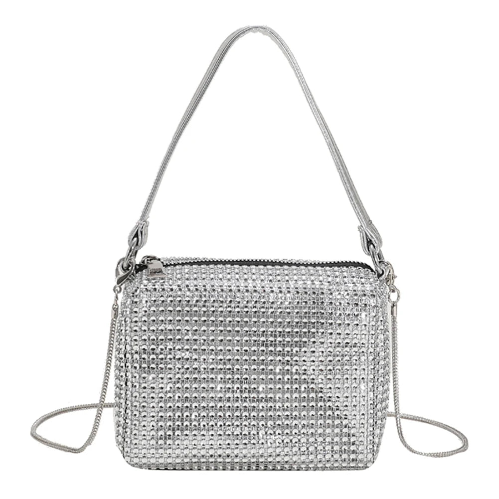 Rhinestone Handbag for Women Shoulder Bag Purse Ladies Crossbody Bag