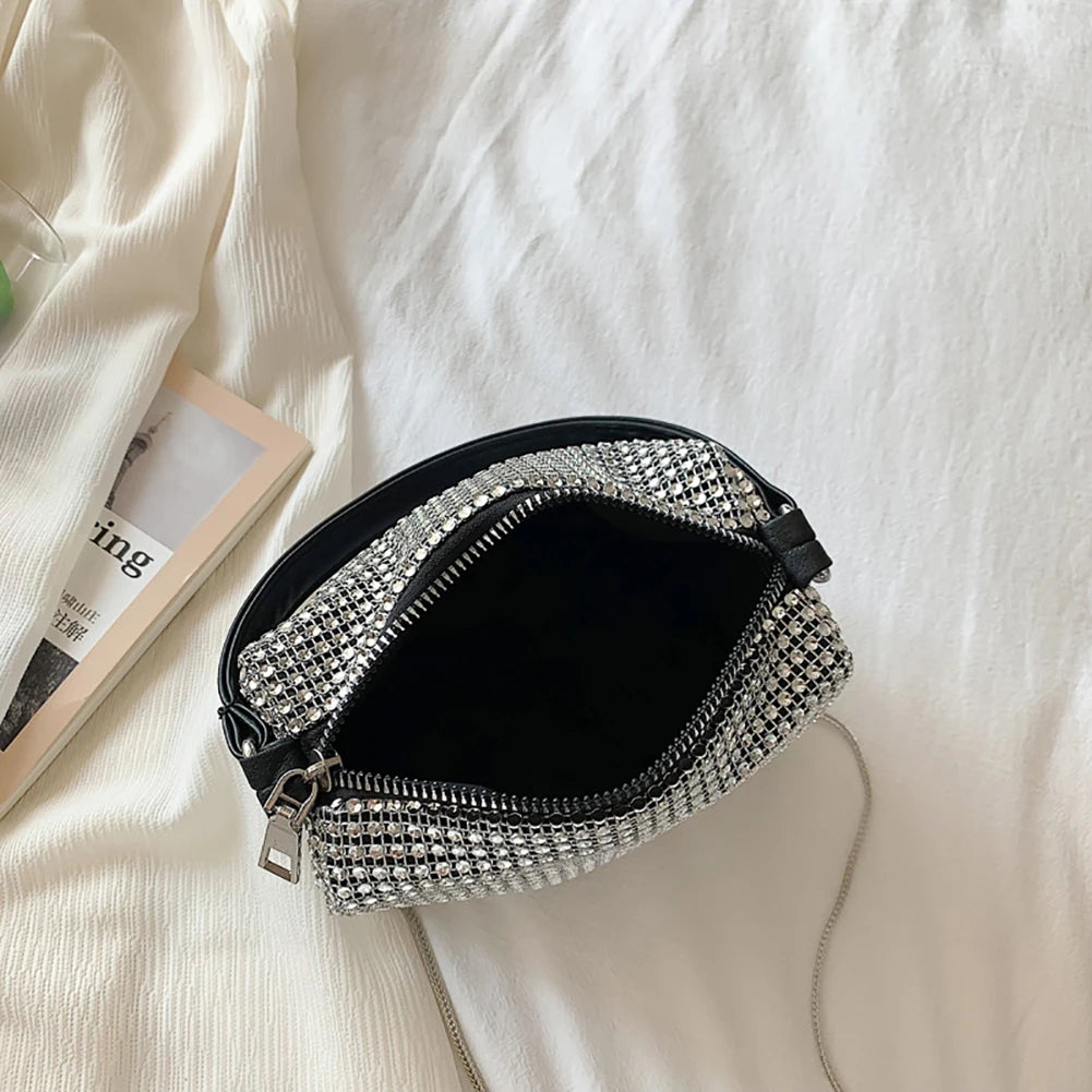 Rhinestone Handbag for Women Shoulder Bag Purse Ladies Crossbody Bag