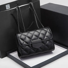 Rhombus Chain Crossbody Bag Quilted Shopping Party Bag
