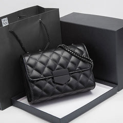 Rhombus Chain Crossbody Bag Quilted Shopping Party Bag