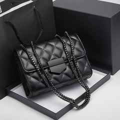 Rhombus Chain Crossbody Bag Quilted Shopping Party Bag