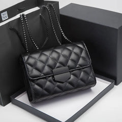Rhombus Chain Crossbody Bag Quilted Shopping Party Bag