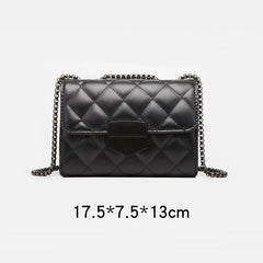 Rhombus Chain Crossbody Bag Quilted Shopping Party Bag