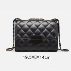Rhombus Chain Crossbody Bag Quilted Shopping Party Bag