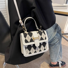 Rhombus Stitching Handbags Retro Messenger Small Square Bag
