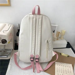 Women Backpack Patchwork Large Capacity Waterproof Nylon School Bag