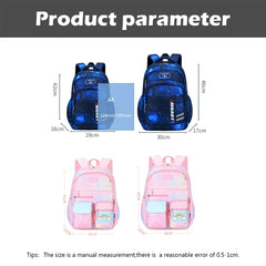Colorful Grade 3 School Backpack for Girls