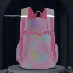 Colorful School Backpack for Girls Waterproof Grade 3 Years