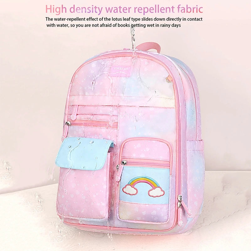 Colorful Grade 3 School Backpack for Girls