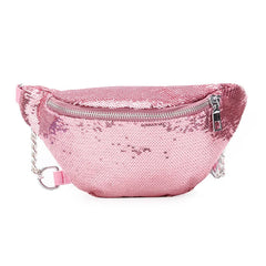 Sequin Fanny Pack Female Waist Bag Chest Pouch Shoulder Wallets Women