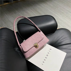 Stone Pattern Shoulder Bag Female Leather