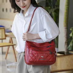 Women's Shoulder Bag - PU Leather Handbag Messenger Bag