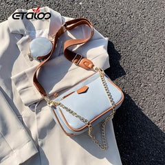 Retro PU Leather Flap Shoulder Bag Girls Purse Lock Crossbody Messenger