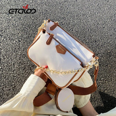 Retro PU Leather Flap Shoulder Bag Girls Purse Lock Crossbody Messenger