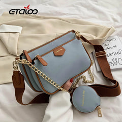 Retro PU Leather Flap Shoulder Bag Girls Purse Lock Crossbody Messenger
