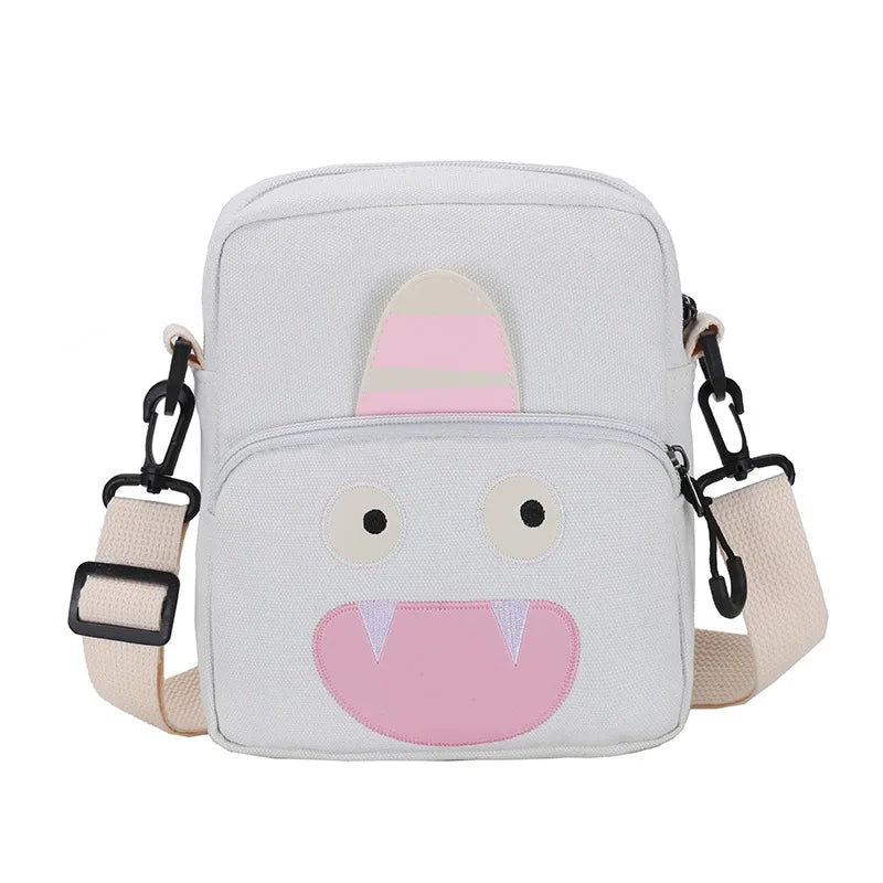 Cartoon Canvas Shoulder Bag for Girl Women All-match