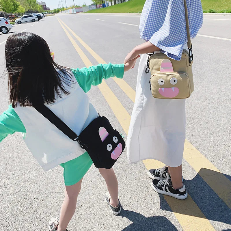 Cartoon Canvas Shoulder Bag for Girl Women All-match