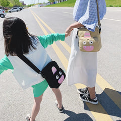 Cartoon Canvas Shoulder Bag for Girl Women All-match