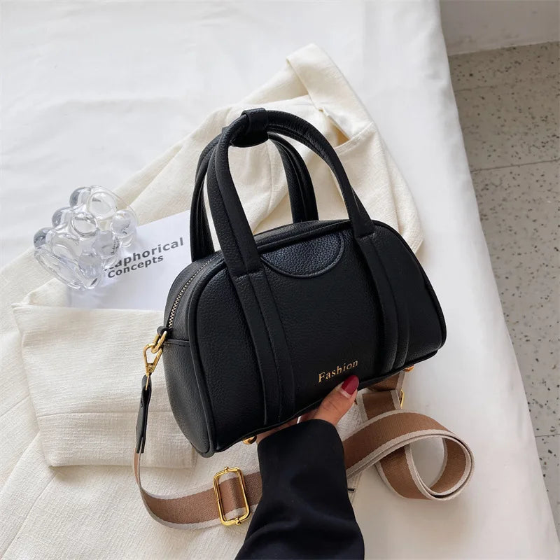 Small Tote Bag Women Shoulder Bags PU Leather Boston Crossbody Handbag