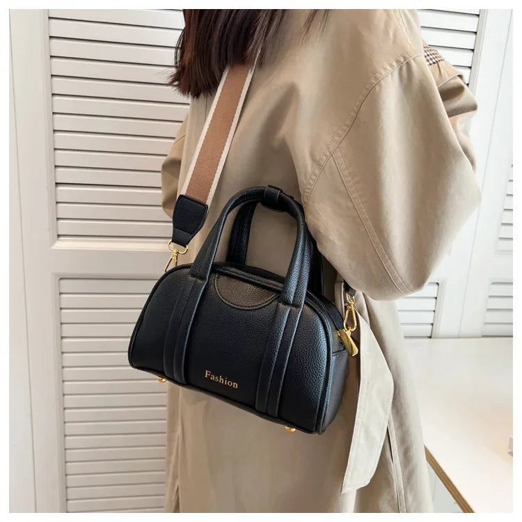 Small Tote Bag Women Shoulder Bags PU Leather Boston Crossbody Handbag