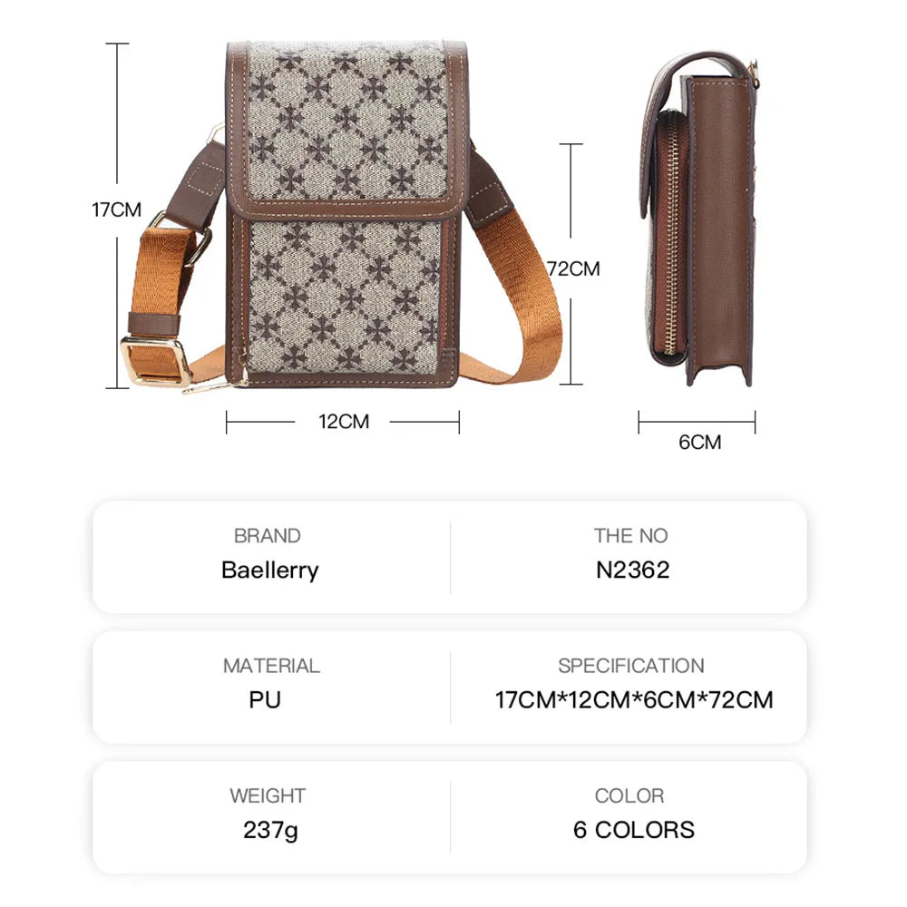 Mini Women Messenger Bag Zipper Phone Bag Small Women Bags