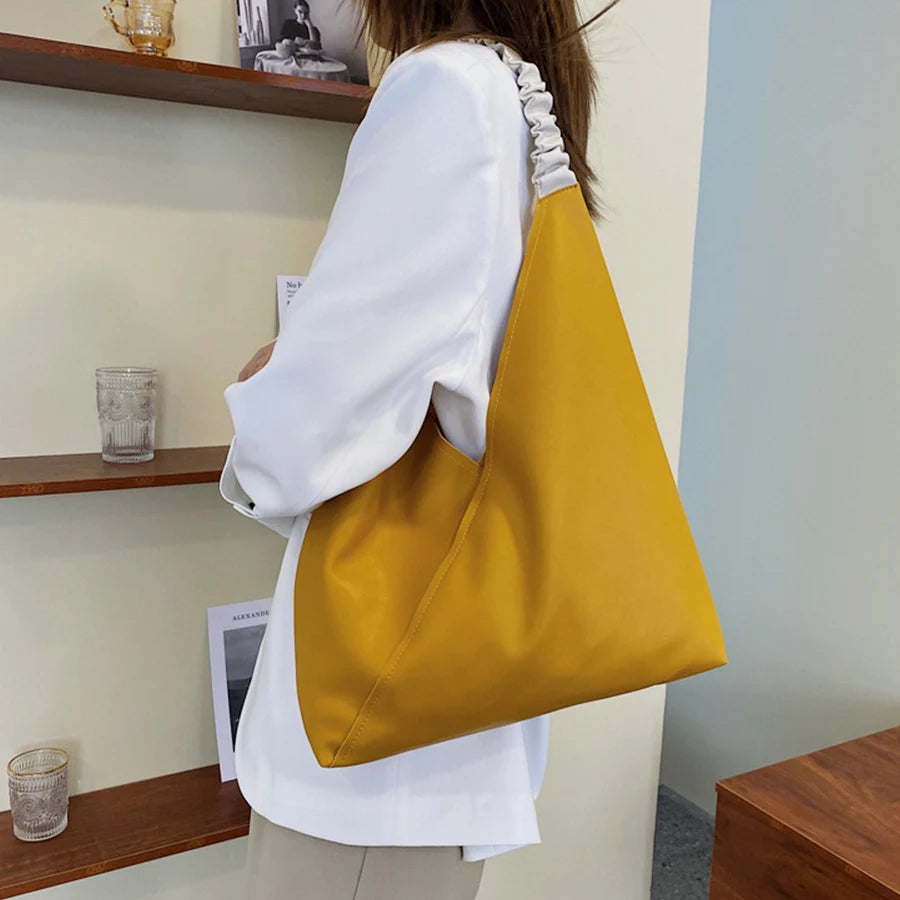 Soft Leather Women's Handbag Retro Tote Shoulder Bag