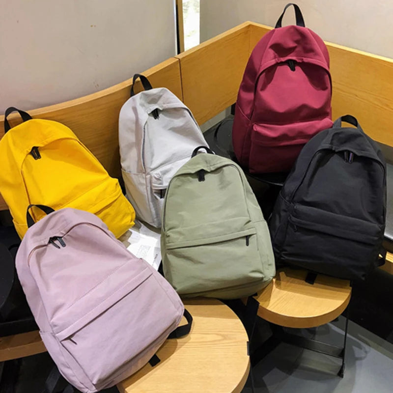 Large Capacity Canvas Backpack for Teenage Girls - College Travel Bag