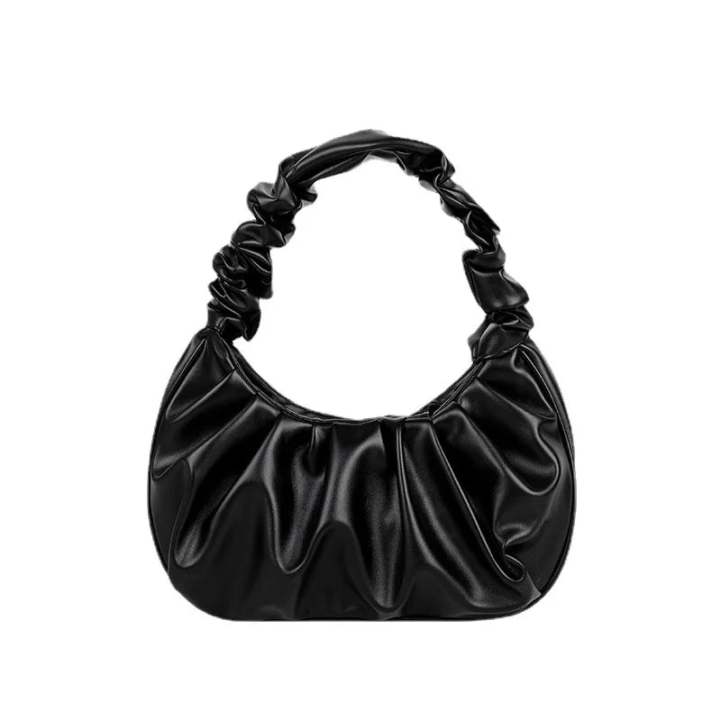 Cloud Pleated Underarm Bag Sweet Shoulder Tote Bag for Women