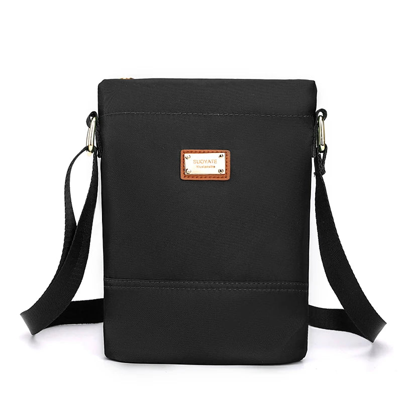 Small Nylon Shoulder Bag for Women with Wallet and Phone Pocket