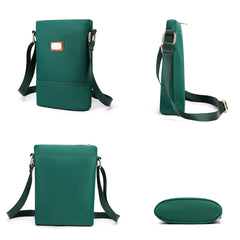 Small Nylon Shoulder Bag for Women with Wallet and Phone Pocket