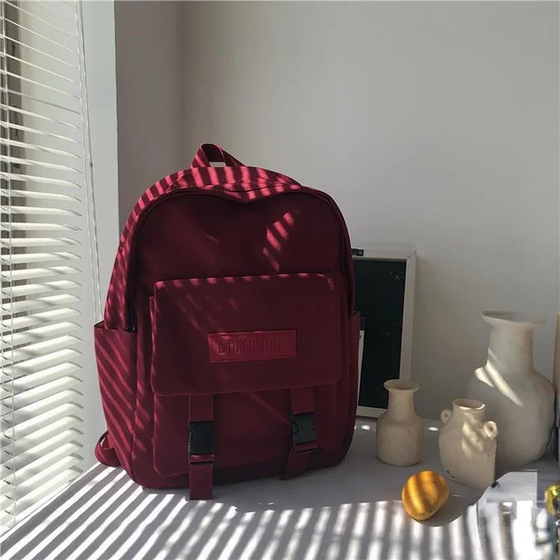 Nylon Waterproof Backpack Teenager Laptop Backbag School Bookbag Women Bag